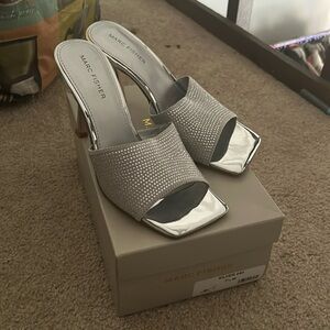 Silver Marc Fisher Heels